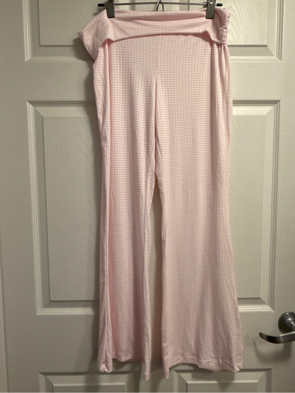 Women's Pink Ribbed Lounge Pants